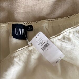 NWT GAP Off White Linen Blend Bias Cut Skirt